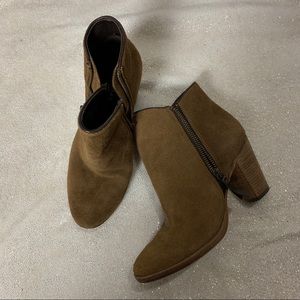 Cole Haan brown suede booties size 5